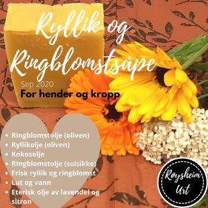 Såpe med ryllik og ringblomst (hjemmelaget)