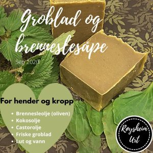 Såpe med groblad og brennesle (hjemmelaget)